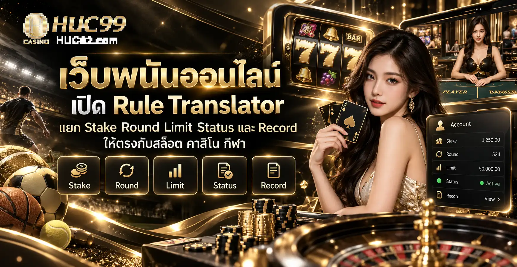 huc99 เว็บพนันออนไลน์ เปิด Rule Translator แยก Stake Round Limit Status และ Record ให้ตรงกับสล็อต คาสิโน กีฬา